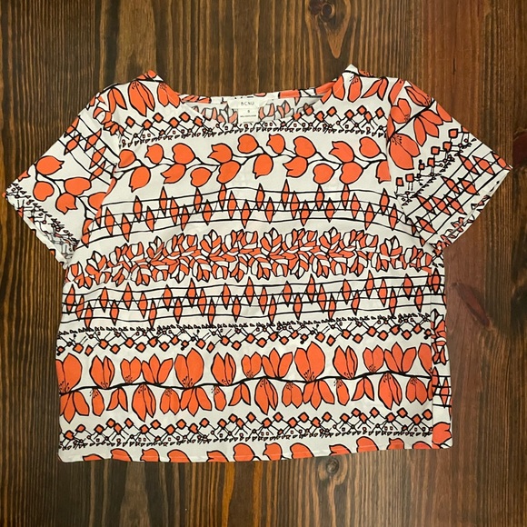 BCNU tulip back floral crop top Sz S - Picture 1 of 3